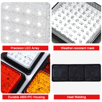Luz Trasera LED de 280 mm de Alta Resistencia de 12 V 24 V, 97 LED, Luz de Freno, Direccional y de Reversa, Homologada por ECE, CCC y DOT para Vehículos Comerciales
