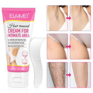 Crème dépilatoire indolore Elaimei pour femmes, spécial zones sensibles, aisselles, maillot et jambes, marque privée, sans produits chimiques - Product Image 5