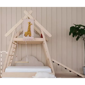 Mobili per bambini <span class=keywords><strong>lettino</strong></span> in legno per bambini culla pavimento in legno letti per <span class=keywords><strong>casa</strong></span> struttura per arrampicata altalena letto per bambini per bambini - Product Image 3