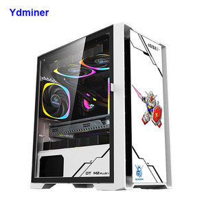 Factory Outlet ATX PC Case Malla poligonal Computer <span class=keywords><strong>Gaming</strong></span> Case Apertura Vidrio templado OEM Aleación de aluminio Stock MAX 330mm 8PCs - Product Image 4