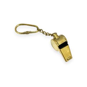 Porte-clés sifflet en laiton, fait main, léger, accessoires de décoration de bureau, mini porte-clés fonctionnel, pour le transport quotidien - Product Image 1