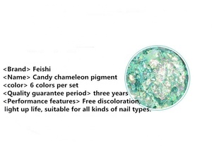 Polvo de Ópalo <span class=keywords><strong>Aurora</strong></span> Rainbow Cloud Brocade, Purpurina Holográfica Ultrafina de Fantasía para Decoración de Uñas, Venta al por Mayor - Product Image 6