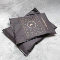 Vente chaude Personnalisé Noir Vêtements Zip Lock Poly Sacs Pour L'emballage Pochette À Capuche Logo Personnalisé Imprimé Zipper Sacs En Plastique