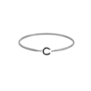 Tobillera de acero inoxidable con letra C, diseño minimalista para mujer, joyería de moda - Product Image 2