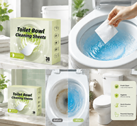 Feuilles nettoyantes écologiques pour toilettes, comprimés hydrosolubles pour un nettoyage en profondeur, logo personnalisé, nettoyant durable pour cuvettes de toilettes en tranches