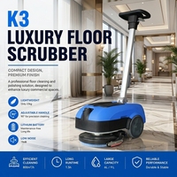 Laite New Walk-Behind Hand Push Floor Scrubber Dryer, garantie de 2 ans, laveuse-sécheuse de sols fiable pour usage commercial