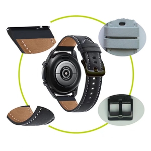 Bracelet en cuir pour montre intelligente Samsung <span class=keywords><strong>Galaxy</strong></span> <span class=keywords><strong>Watch</strong></span> 3, 22 <span class=keywords><strong>mm</strong></span>, bracelet en cuir Samsung <span class=keywords><strong>Active</strong></span>, 20 <span class=keywords><strong>mm</strong></span>, Spot - Product Image 2