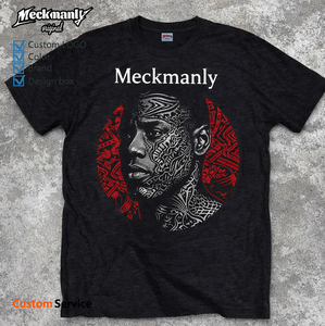 Meckmanly Men's Black <b>Gothic</b> T-<b>Shirt</b> Short Sleeve O-Neck Printed With Dogs And Fire Design Regular Fit Cotton Jersey - Product Image 5