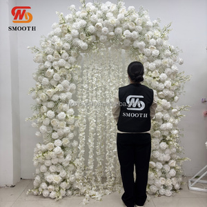 SMOOTH <b>White</b> Colors <b>Artificial</b> Flower Arch Portable Small Heart flower Stand for Wedding Party Ceremony Stage Decoration - Product Image 3