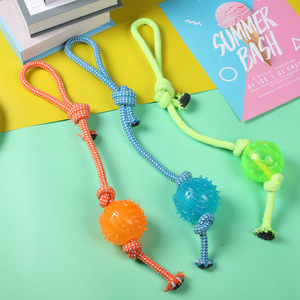 Ensemble de jouets en corde pour animaux de compagnie, en coton durable, pour chiots et chiens, pour soulager l'ennui, petite taille, emballage en polybag - Product Image 3