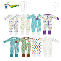 Combinaison bébé Puresun personnalisée pour Pâques, fermeture éclair, bébé, tout-petit, unisexe, 100% coton biologique, motif de dessin animé tricoté