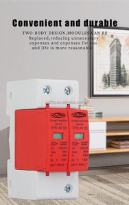 DC SPD 1P 2P 3P 4P 60KA 40KA 385V อุปกรณ์ป้องกันไฟกระชากฟ้าผ่าในบ้านอุปกรณ์ป้องกันแรงดันต่ำ30KA 20KA - Product Image 5