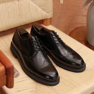 Nuevos Zapatos Derby Casuales Formales para Hombre, con Cordones, Punta en Pico, Elevados, Transpirables y Ligeros - Product Image 3