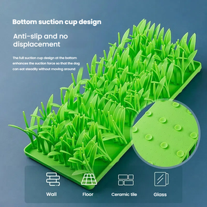 YS-New Pet Grass Silicone Slow Food Bowls จานเลียสำหรับสุนัข ป้องกันการสำลัก อาหารสัตว์เลี้ยงแบบยืดเวลาการกิน พร้อมจุกดูดสุญญากาศ - Product Image 3