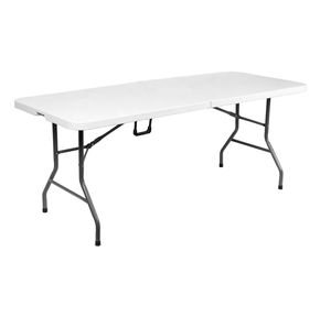Table pliante rectangulaire moderne en HDPE de 180 cm, couleur noire, pour usage extérieur, pliage central, vente en gros - Product Image 3
