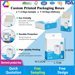 Cajas de Embalaje de Cartón Corrugado Asépticas y Ecológicas Personalizadas para Productos Digitales, Bancos de Energía, Cargadores de Doble Enchufe - Product Image 2