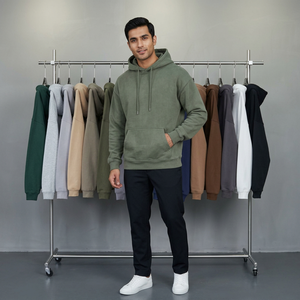 Sweats à capuche personnalisés à imprimé bouffant 500 grammes 100% coton Streetwear conception surdimensionnée en détresse poids lourd pour l'hiver Style décontracté - Product Image 1