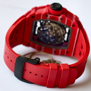 custom made Best Quality Mechanical Watch 44.5mm UMI Factory RMAL1 Movement RM035-02 <b>Red</b> NTPT Carbon Skeleton RM Watch - Product Image 6