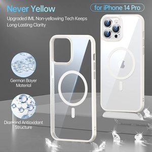 Magnete bianco magnetico PC TPU trasparente custodia per <span class=keywords><strong>iPhone</strong></span> 17 16 15 14 Plus 13 <span class=keywords><strong>Pro</strong></span> Max 12 <span class=keywords><strong>11</strong></span> SE 14 <span class=keywords><strong>Pro</strong></span> 15 <span class=keywords><strong>Pro</strong></span> <span class=keywords><strong>Cover</strong></span> del telefono trasparente - Product Image 6