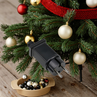 Adaptateurs d'alimentation LED en matériau PC étanche IP44, transformateur de lumière de Noël à 8 fonctions, alimentation multi-prises 3V-24V DC