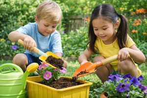 Ensemble d'outils de jardin <span class=keywords><strong>pour</strong></span> enfants <span class=keywords><strong>en</strong></span> 3 pièces, petits outils de jardin, mini-outils de jardinage avec manches <span class=keywords><strong>en</strong></span> bois <span class=keywords><strong>pour</strong></span> enfants - Product Image 4
