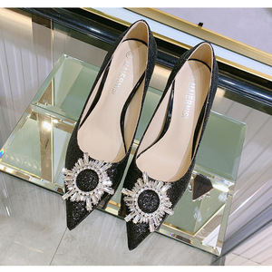 ขายส่งจํานวนมากราคาโรงงานรองเท้าสตรีRhinestone Sunดอกไม้ 2024 Pointed Toeรองเท้าส้นสูงรองเท้าปั๊มรองเท้าสําหรับสตรีสุภาพสตรี - Product Image 6