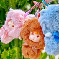 Grosir Murah Asli 6PCS/Box Casing Headphone Bluetooth Dompet Koin PVC Plush Kawaii Dompet Mini Tempat Kunci Aksesoris Tas
