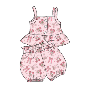 Completo per bambina 2026 con stampa personalizzata, vestito con pantaloni a palazzo dal design unico, grazioso completo per bambina - Product Image 4