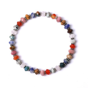 Pulsera de Piedras Naturales Facetadas – Joyería de Cuentas Multicorales de Cuarzo Rosa, Ojo de Tigre y Ágata - Product Image 2