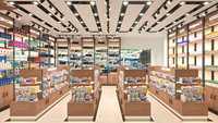 Meubles de présentation pour pharmacies et drogueries avec éclairage LED, design moderne, matériaux écologiques, fournis directement par l'usine