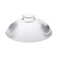 Nouvelle conception de suspension lumineuse artisanale, abat-jour en verre conique nervuré transparent, abat-jour en verre soufflé à la bouche pour éclairage intérieur