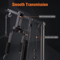 Máquina de Gimnasio Multifuncional Resistente, Entrenador de Fuerza Muscular para Todo el Cuerpo, Estación de Entrenamiento Multifuncional para Interiores
