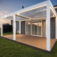 Pergolas personnalisées contre le mur, gazebos d'extérieur, pergola en aluminium, pavillon de jardin