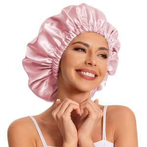 Silk Adjustable Hair <b>Bonnet</b> for Sleeping Hair <b>Bonnets</b> for Women Curly Natural Hair - Product Image 1