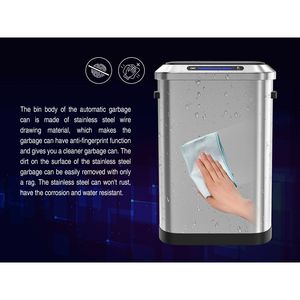 Poubelle intelligente à capteur d'induction en acier inoxydable Db 50L pour la maison et le bureau - Product Image 4