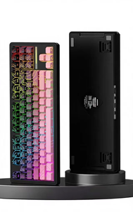 Nouveau clavier mécanique sans fil personnalisé en plastique transparent dégradé multicolore, remplaçable à chaud - Product Image 5