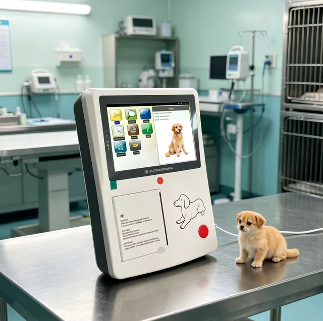 3 Channel Digital Electrocardiogram Machine Veterinary 7 Inch Touch Screen 12 Lead Ecg Portable Ecg Machine