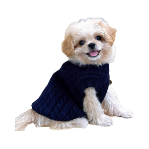 Gilet Classico a Righe per Cani e Gatti, Autunno/Inverno, Stile Orsacchiotto, Traspirante, Confortevole, in Lana Ricamata, Anallergico, Abbigliamento Caldo - Product Image 1