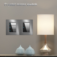 Interruptor de Pared Retro de Acero Inoxidable Cepillado de 2 Vías 16A para el Hogar, Panel Táctil, Impermeable, Máx. 220V, Doble Polo, Estándar UK