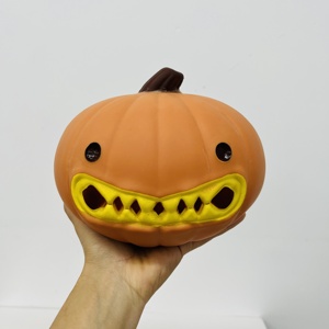 Balle anti-stress géante citrouille monstre USA Warehouse, taille jumbo, rebond lent, 20 cm, Squishies citrouille géante d'horreur pour Halloween - Product Image 5