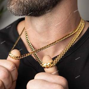 Personalizado 10K oro sólido Miami cubano cadena collar estilo Hip Hop Bling Iced Out Moissanite diamantes - Product Image 1