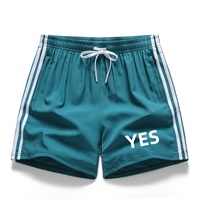 Nouveau short ample à cordon de serrage pour sérigraphie par sublimation en polyester rayé, pantalon à 5 points personnalisé pour les couples