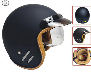 <span class=keywords><strong>Casque</strong></span> de <span class=keywords><strong>moto</strong></span> rétro certifié 3C - <span class=keywords><strong>Casque</strong></span> ouvert 3/4 pour motos Cruiser, unisexe et toutes saisons, <span class=keywords><strong>homologué</strong></span> DOT/ECE - Product Image 3