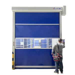 Portes de stockage industrielles rapides en PVC à enroulement rapide, finies, pour usage intérieur, résistantes au vent, fabrication en usine - Product Image 1
