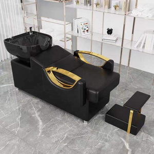Beauty Professional Hair Salon Furniture Chair Head Spa Bed Led Mirror Trolley Reception <b>Desk</b> Waiting Sofa Salon Furniture Set - Product Image 4