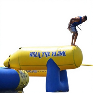 Trampolín Acuático Flotante Clásico de Fibra de Vidrio Aqua Jump, Plataforma Deportiva, Tobogán para Aqua Log Edición Northwoods - Product Image 1