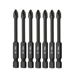 Embout de tournevis noir PH2 haute dureté, tige hexagonale de 1/4 po, embout de visseuse à air comprimé allongé, embout de visseuse magnétique puissant - Product Image 3