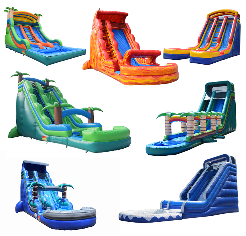 Новый дизайн, коммерческая акция, дешевая надувная водная горка fire n ice для бассейна, двойная полоса, пальма, детский прыгающий батут