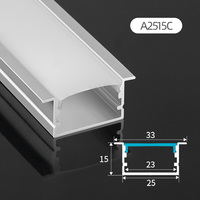 Profilés en aluminium pour bandes lumineuses LED, 2 côtés, panneau mural, garniture encastrée, profilés lumineux LED, profilés en aluminium pour bandes lumineuses LED