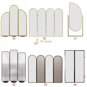 EX066 Separador de Metal Ovalado Personalizado, Panel Divisor de Espacios, Biombo de Acero Inoxidable y Separador de Habitaciones para Oficina, Vestíbulo, Salón - Product Image 4